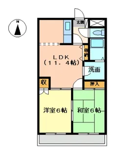 サンパレス【3階】の間取り