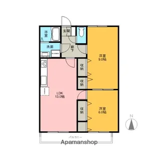 静岡県沼津市大岡【マンション】の間取り