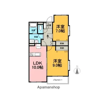 レアールマリカ【2階】の間取り