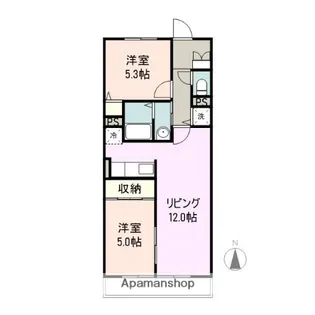 グランコートⅡ【2階】の間取り