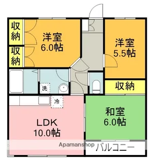 メゾン河野【1階】の間取り
