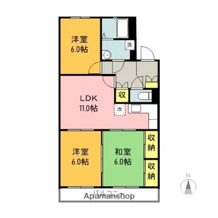 アーバンハイム【4-C号室】の間取り