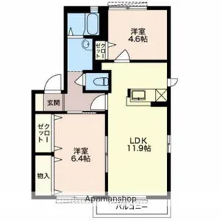 フレーズ【A103号室】の間取り
