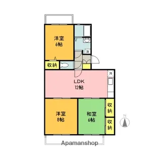 メゾン・ド・エソールⅠⅡ【Ⅰ106号室】の間取り