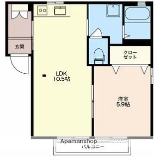 フレグランス野秋Ⅱ【2階】の間取り