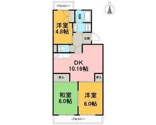3DKの間取り画像
