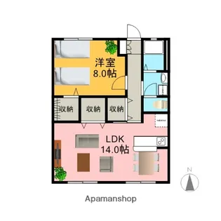 グレースタカハシ【1階】の間取り