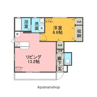 フェアリーテイルD・E・F【1階】の間取り
