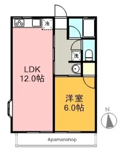 シティハイム白砂【1階】の間取り