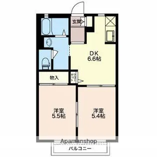 フレグランスみかみ【202号室】の間取り