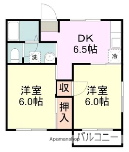 シャルマン豊【201号室】の間取り