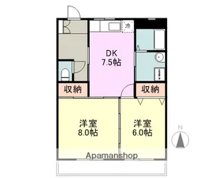 ロイヤルコート江藤【3階】の間取り