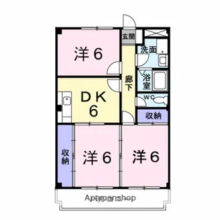 エステート沼上【301号室】の間取り