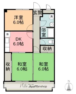 エステート沼上【303号室】の間取り