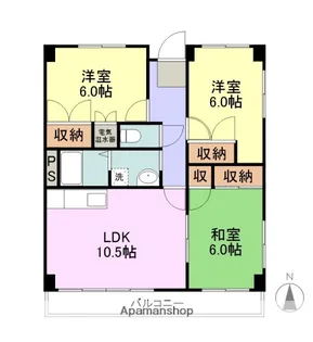 コーポしろかね【2階】の間取り
