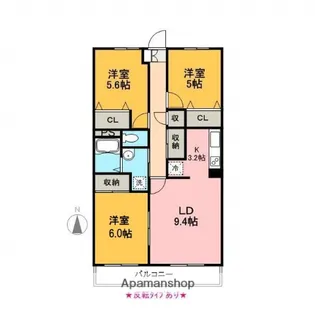 メゾン・ドゥ・マレーラ【2階】の間取り