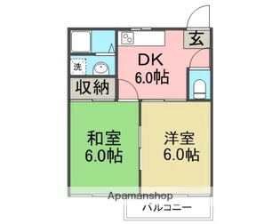 2DKの間取り画像