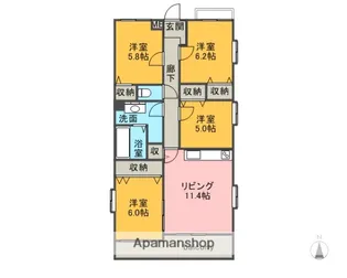 レアールパレスK【2階】の間取り
