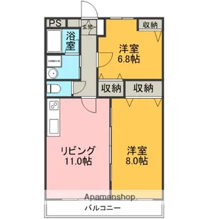 ヴィブレクレールⅡ【303号室】の間取り