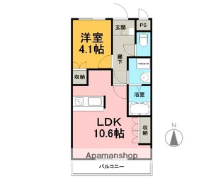 ヒールコート沢田【301号室】の間取り