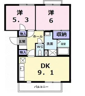リヴィエールヤサキ【3階】の間取り