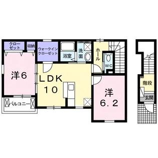 レジデンス来人【2階】の間取り