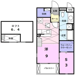 ベルオーブ【205号室】の間取り