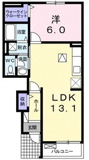 セイバリーレジデンス【1階】の間取り