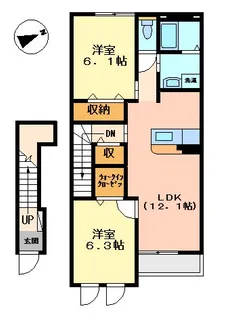 クリスタルフィールドⅡ【2階】の間取り