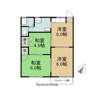 タウニイヨシオ【2階】の間取り