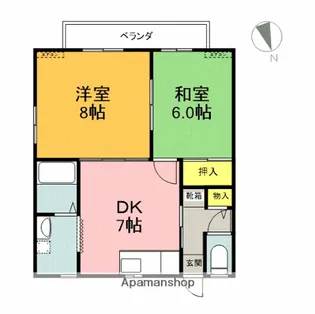 アルカディア下石田【201号室】の間取り