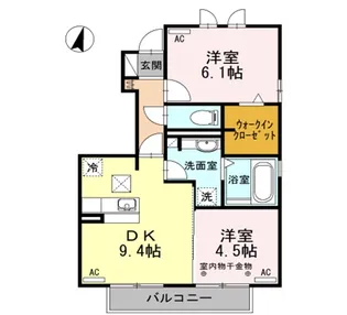 シャトーT B【1階】の間取り