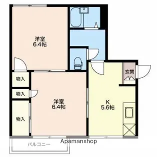 フレグランスA【2階】の間取り