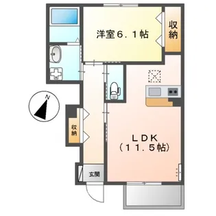 マンダリンヴィルⅢ【1階】の間取り