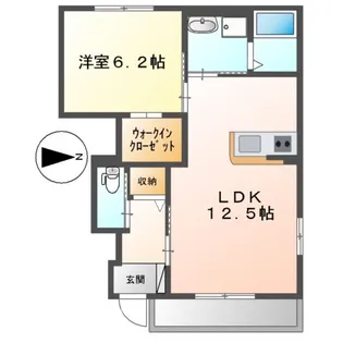 サウス・ハニー・ビー【1階】の間取り
