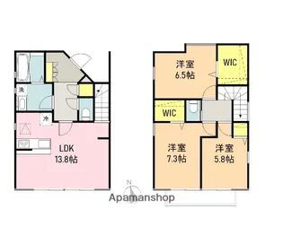 静岡県沼津市北園町【一戸建】の間取り