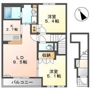 ハイムコミヤマ【2階】の間取り