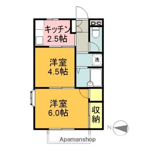 ヴィラMIYAKO【203号室】の間取り