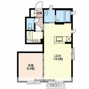 クレセオ相生【102号室】の間取り