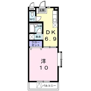 ヴィラハピネス【2階】の間取り