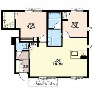 静岡県沼津市岡宮【アパート】の間取り