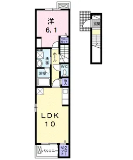 ステーションハウスK【2階】の間取り