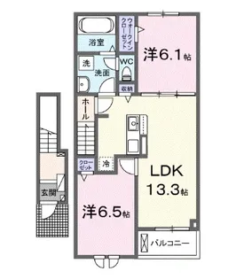 ナチュール ドゥ【2階】の間取り