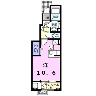 テェーニメント・ブイピー200【1階】の間取り