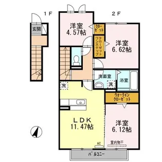 エスポワールYⅤ【2階】の間取り