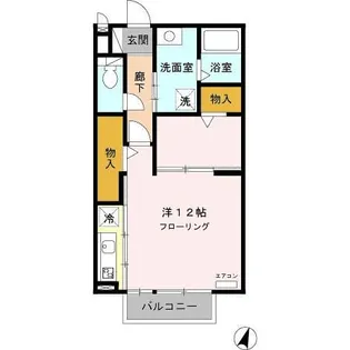 イーグルスKTV【2階】の間取り