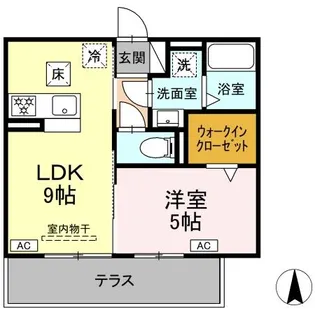 DーCRINUM 白銀II【1階】の間取り