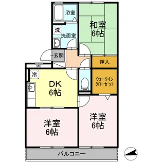 レジデンスKISE【2階】の間取り