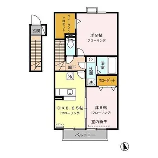 ローズコートSATO【2階】の間取り