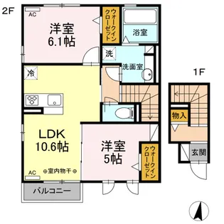 レガーロⅡ【2階】の間取り